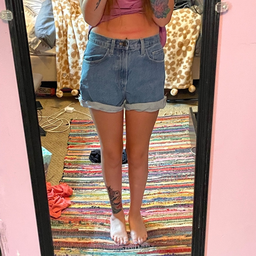 High rise Jean shorts